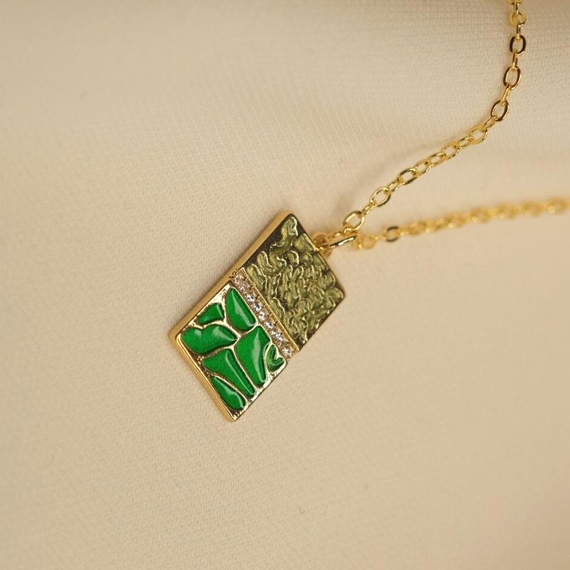 Green-Tree-necklace2 Green Tree - 18К Алтан Бүрмэл Зүүлт - Image 4