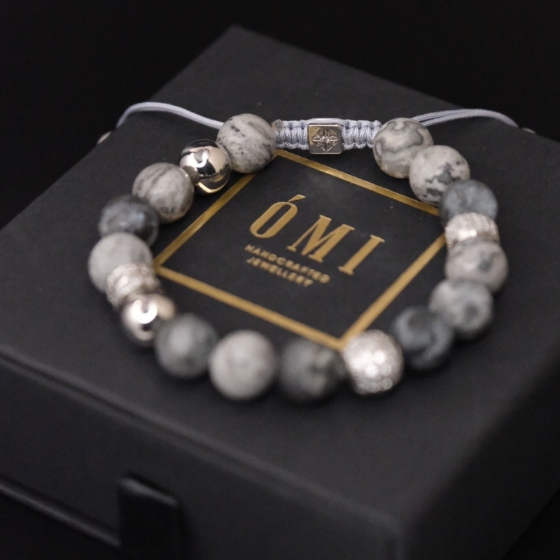 omi-brc-14 Газрын Зураг Чулуун - Сүлжмэл Бугуйвч - Image 2