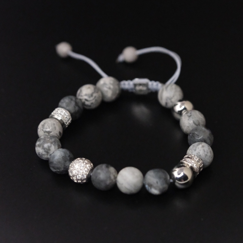 omi-brc-13 Газрын Зураг Чулуун - Сүлжмэл Бугуйвч - Image 1