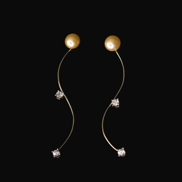 гүн шар өнгийн шаргал сувдан ээмэг