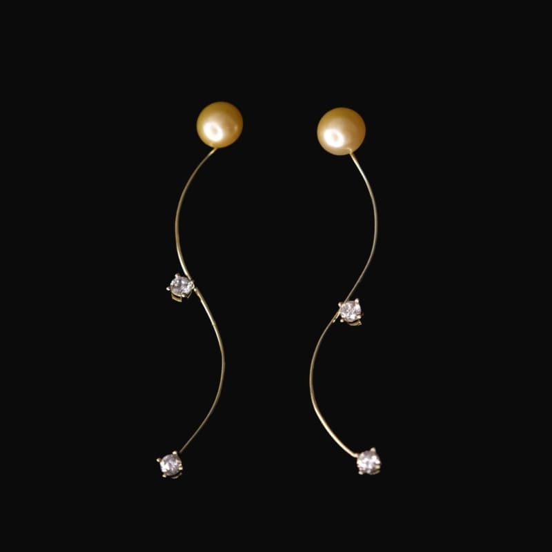 shar-unjdag-eemeg гүн шар өнгийн шаргал сувдан ээмэг