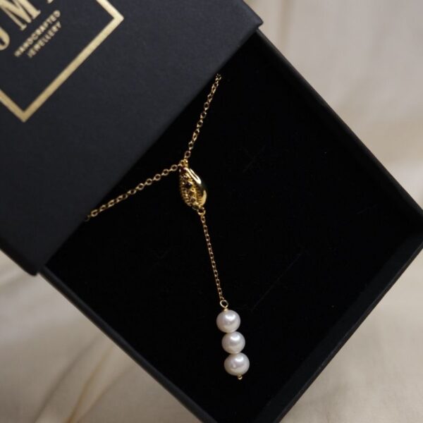 Сувдан Зүүлт - 18K Алтан Бүрмэл (Diamond Pearl)