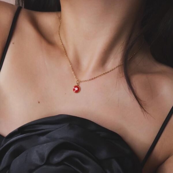 Red Evil Eye (чөтгөрийн нүд )- 18К Алтны Бүрмэл Зүүлт