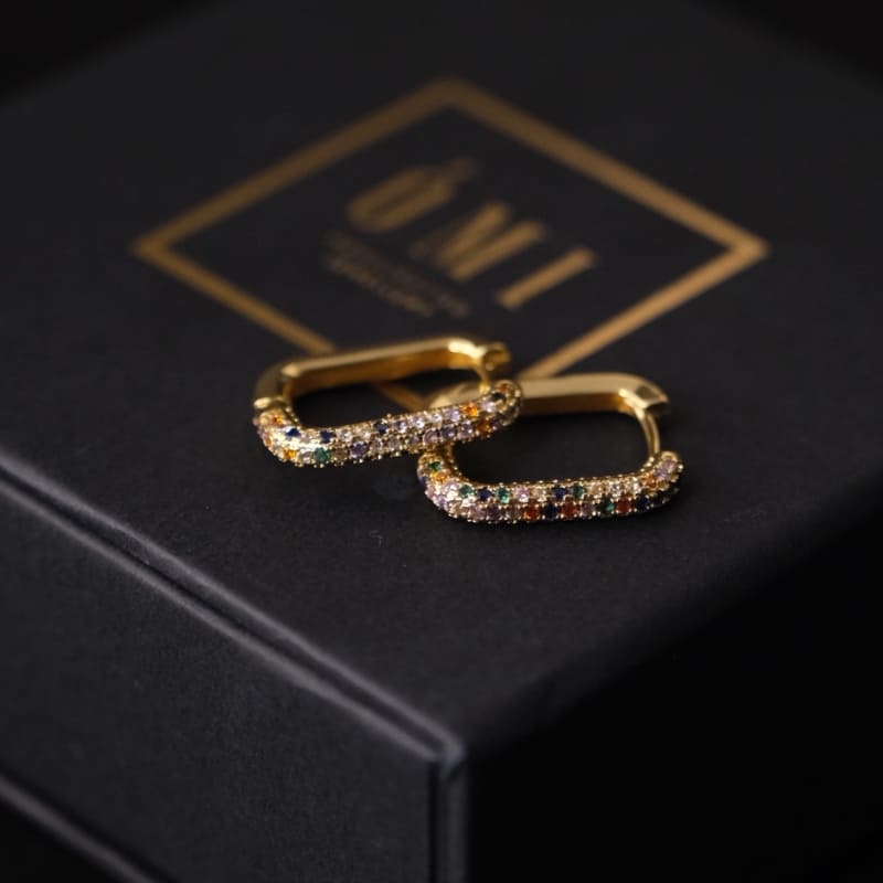 rainbow-earring Ranbow Цагирган Ээмэг - 18К Алтны Бүрмэл - Image 1