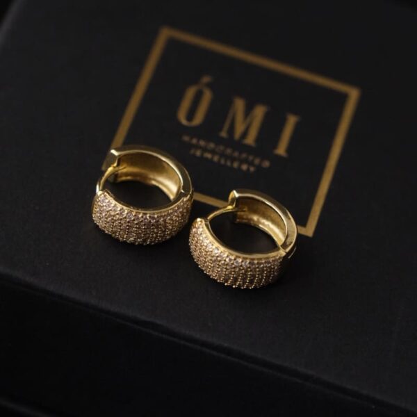 Шаргал Цагирган Ээмэг - 18К Бүрмэл Ээмэг